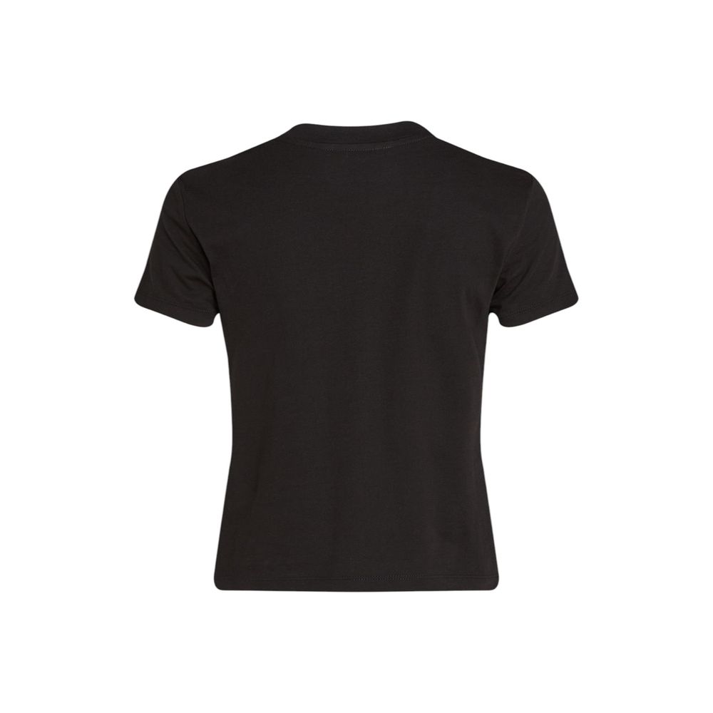 Schwarzes T-Shirt aus recycelter Baumwolle