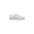 Black And White Leather Platform Sneakers