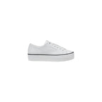 Black And White Leather Platform Sneakers
