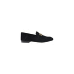 Schwarze Leder-Plateaupumps
