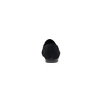 Schwarze Leder-Plateaupumps