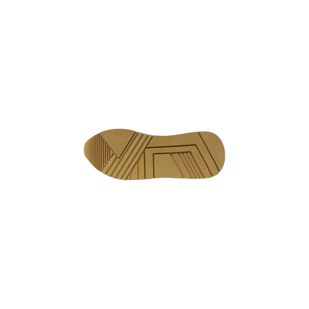 Beigefarbene Polyester-Low-Top-Sneaker