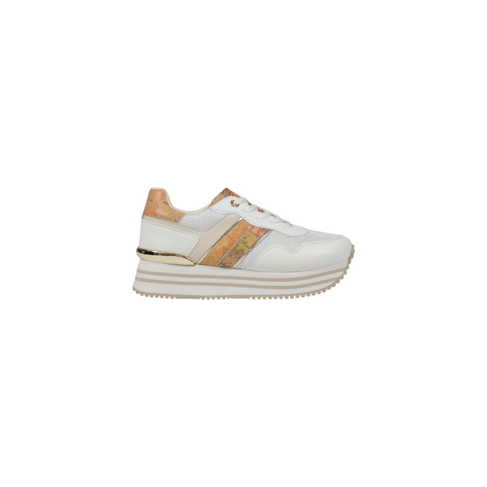 Weiße Plateau-Sneaker aus Polyethylen