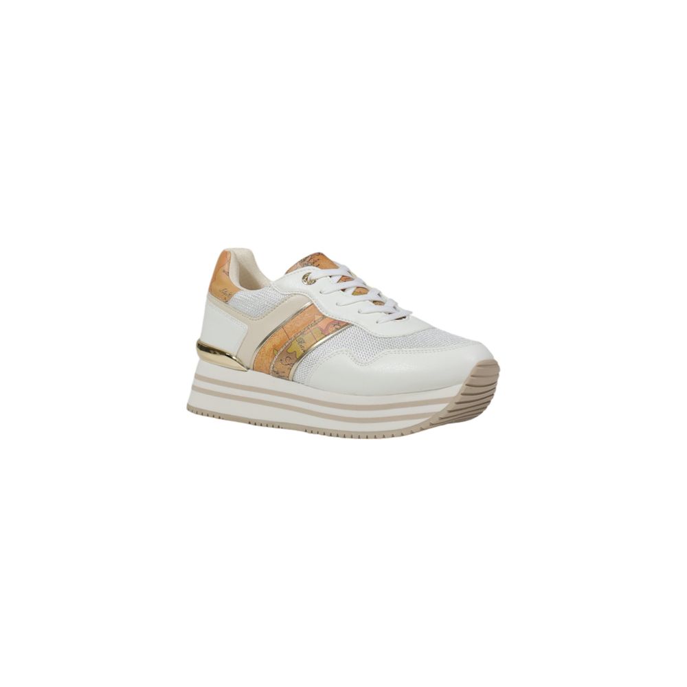 Weiße Plateau-Sneaker aus Polyethylen