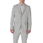 Grauer Polyester-Blazer