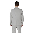 Grauer Polyester-Blazer