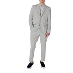 Grauer Polyester-Blazer
