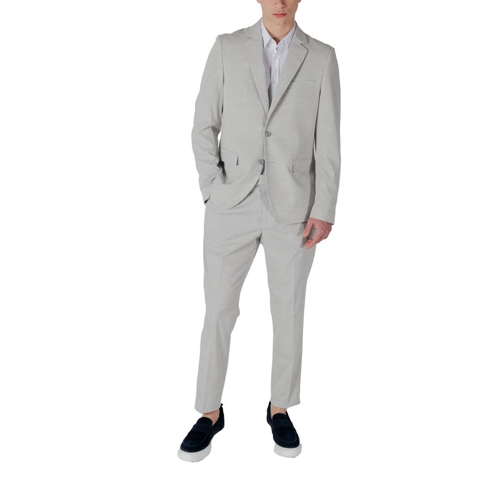 Grauer Polyester-Blazer