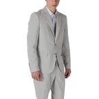 Grauer Polyester-Blazer