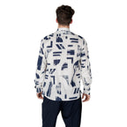 Blue Viscose Pattern Shirt