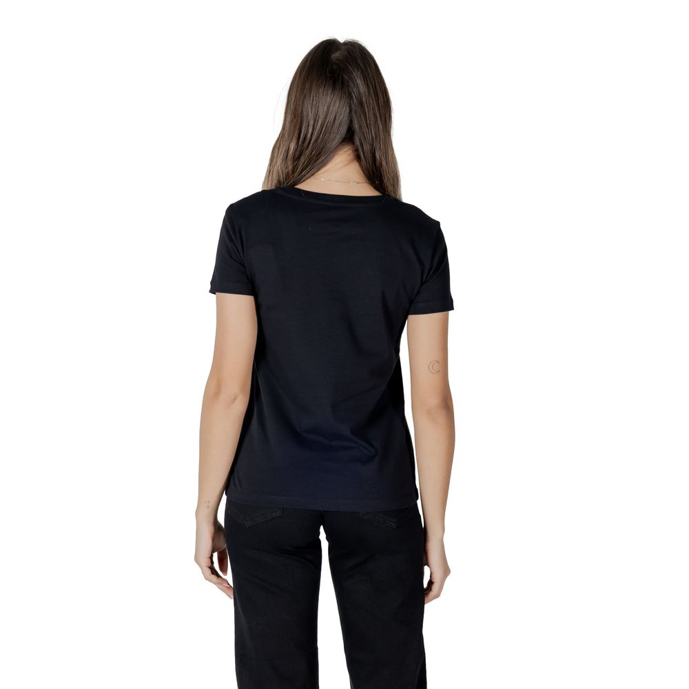 Schwarzes Langarmshirt aus Baumwolle