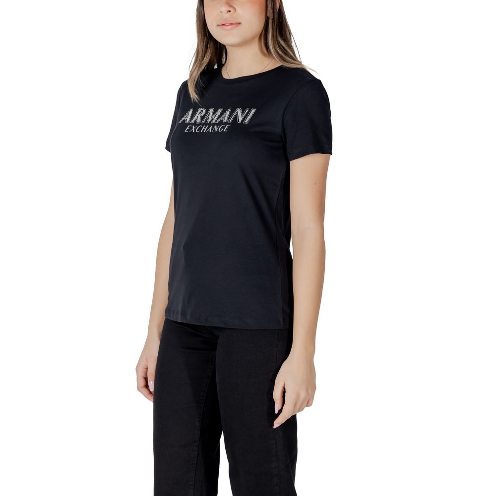 Schwarzes Langarmshirt aus Baumwolle