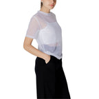 T-shirt in white polyamide