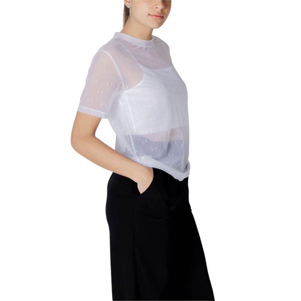 T-shirt in white polyamide
