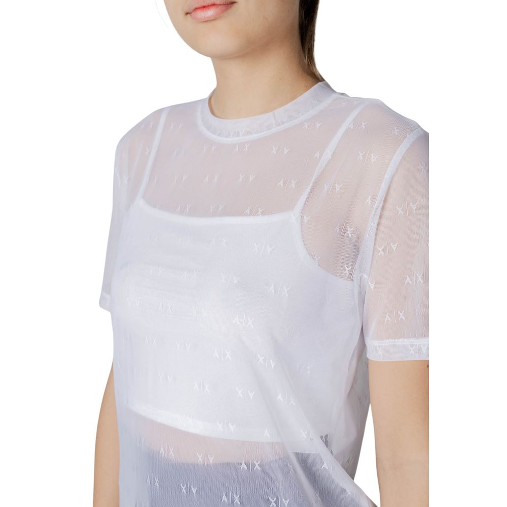 T-shirt in white polyamide