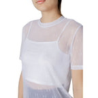 T-shirt in white polyamide