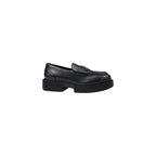 Black Leather Platform Pumps