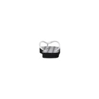 Black And White Rubber Flip-Flop Sandals