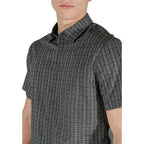 Black Cotton Shortsleeve Shirt