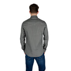 Black Cotton Patterned Shirt