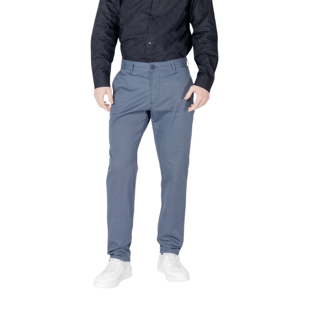 Blaue Skinny-Hose aus Baumwolle