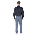 Blaue Skinny-Hose aus Baumwolle