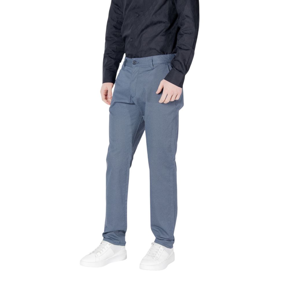 Blaue Skinny-Hose aus Baumwolle