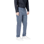 Blaue Skinny-Hose aus Baumwolle