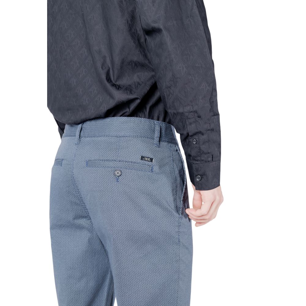 Blaue Skinny-Hose aus Baumwolle