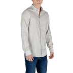 Cream Cotton Pattern Shirt