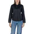 Schwarze Baumwollbluse