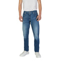 Blaue Slim Fit Jeans aus Baumwolle