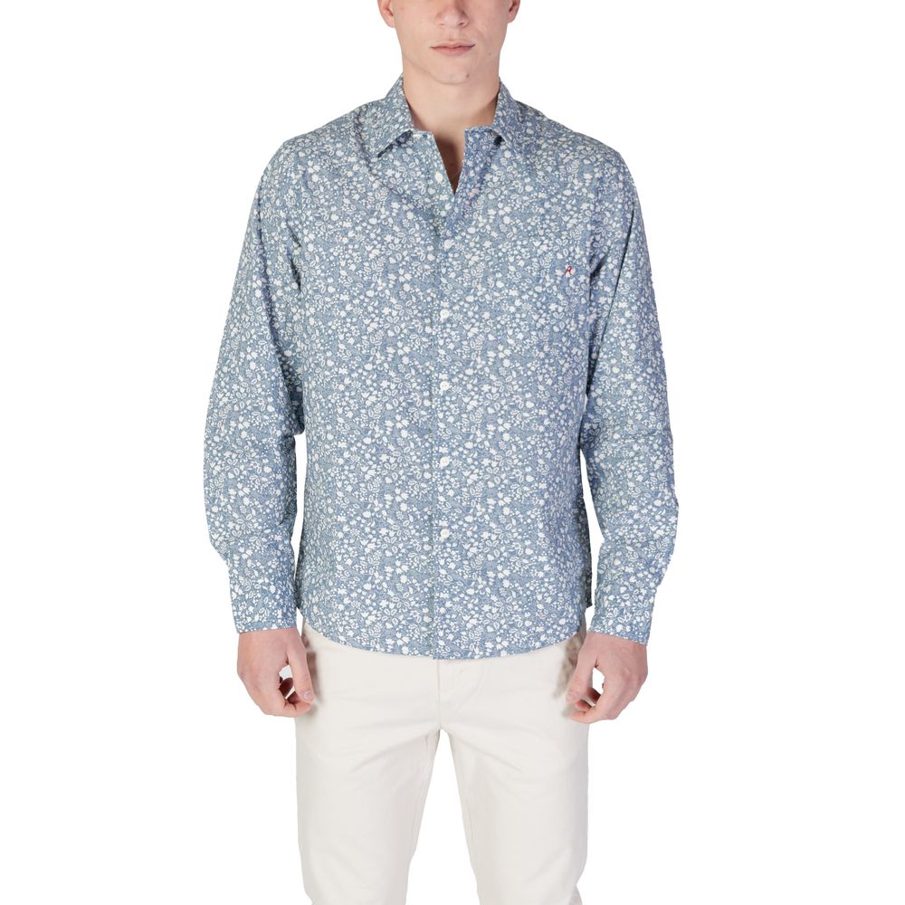 Hemd mit blauem Baumwollmuster