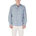 Hemd mit blauem Baumwollmuster
