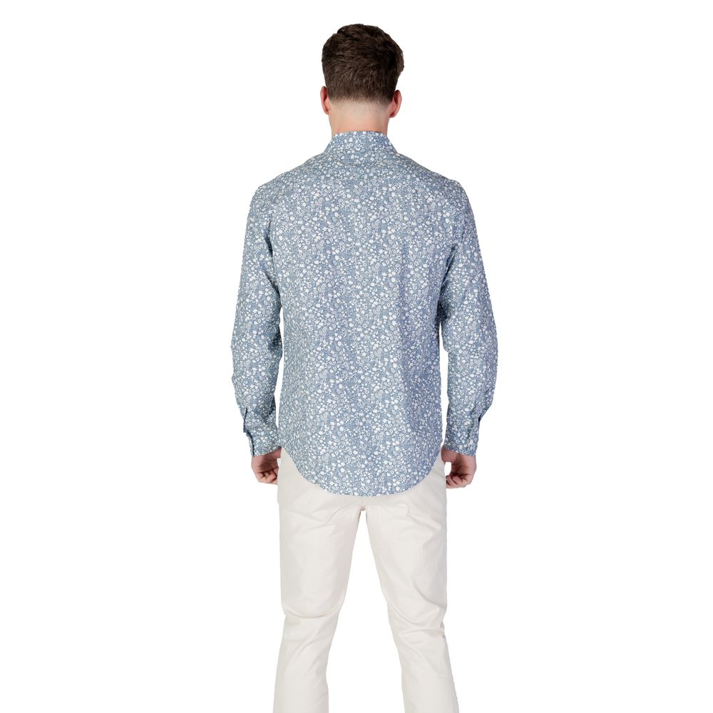 Hemd mit blauem Baumwollmuster