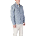 Hemd mit blauem Baumwollmuster