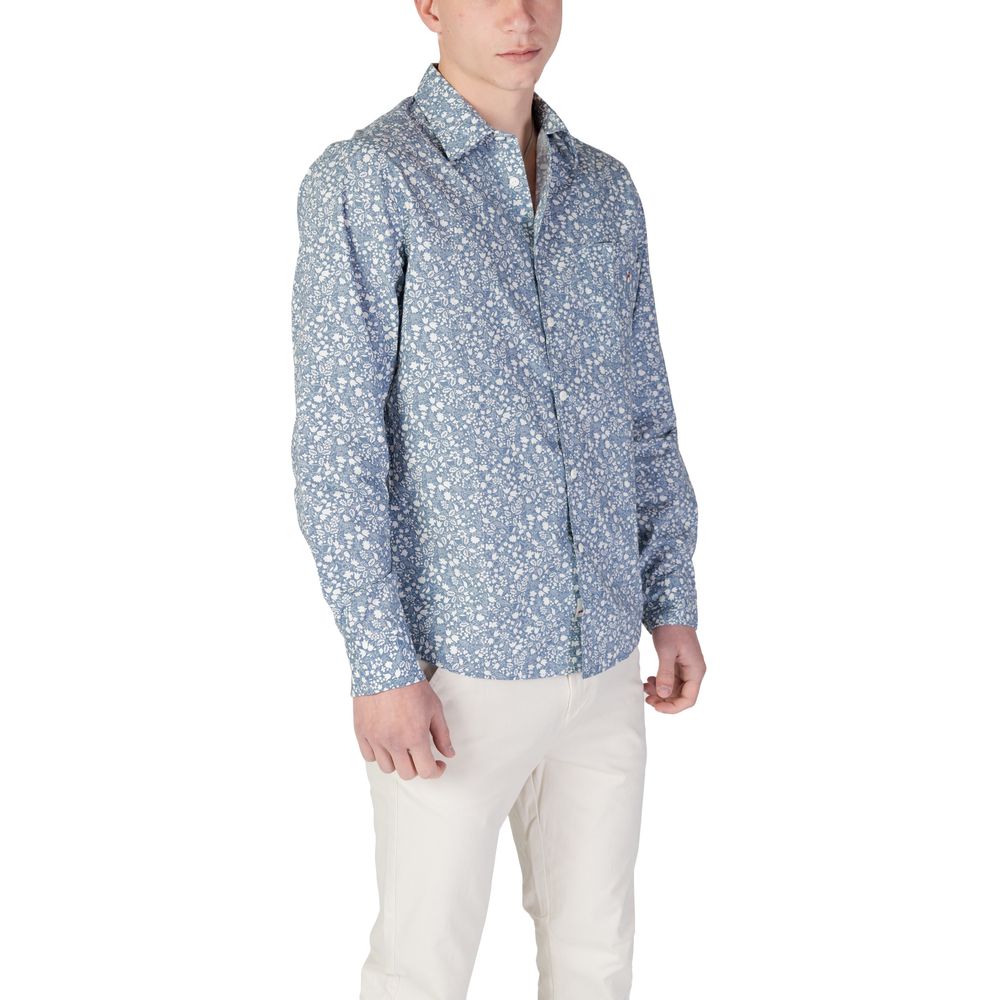 Hemd mit blauem Baumwollmuster