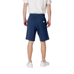 Blue Cotton Bermuda Shorts