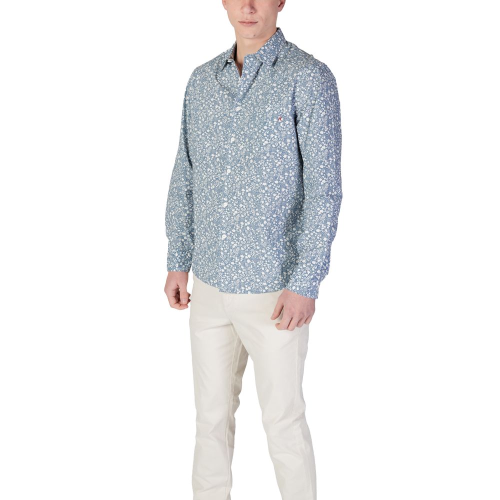 Hemd mit blauem Baumwollmuster
