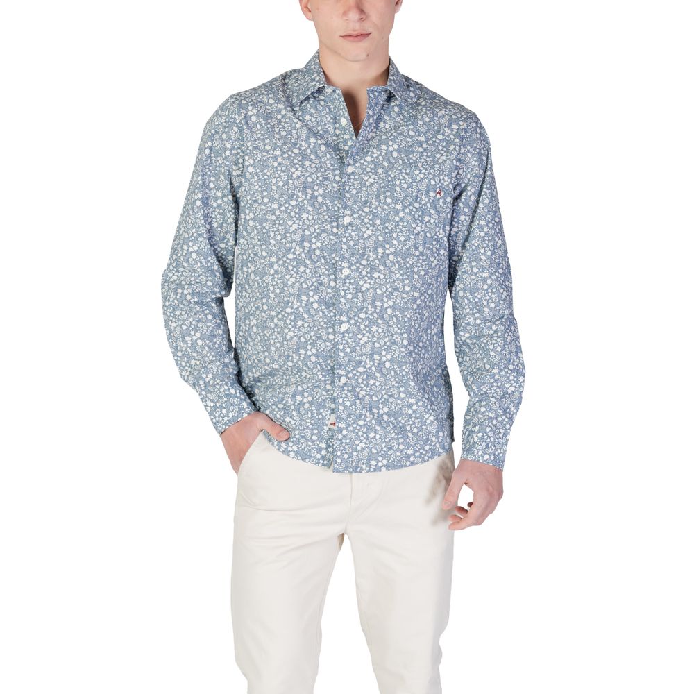 Hemd mit blauem Baumwollmuster