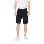 Blue Cotton Bermuda Shorts
