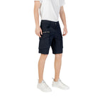Blue Cotton Bermuda Shorts