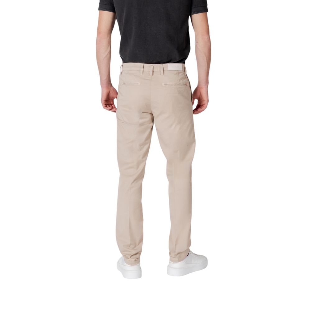 Beige Baumwoll-Freizeithose