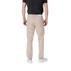 Beige Baumwoll-Freizeithose
