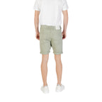 Bicolor Cotton Bermuda Shorts