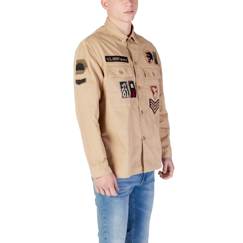 Beige Jeanshemd
