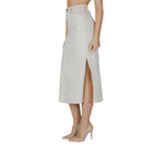 Cream Cotton Long Skirt