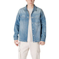 Hellblaue Jeansjacke aus Baumwolle