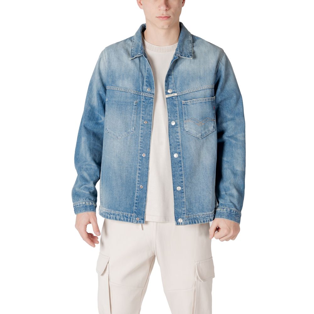 Hellblaue Jeansjacke aus Baumwolle