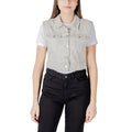 Light Blue Cotton Sleeveless Jacket